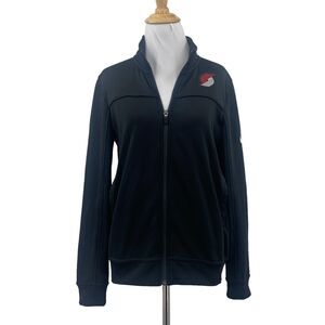 Nike Jacket Womens S Small Black Dri Fit Full Zip Portland Trail Blazers NBA